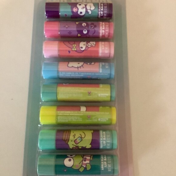 Hello Kitty and Friends 8 Flavored Lip Balms by Sanrio . Sealed New In Package - Picture 2 of 3